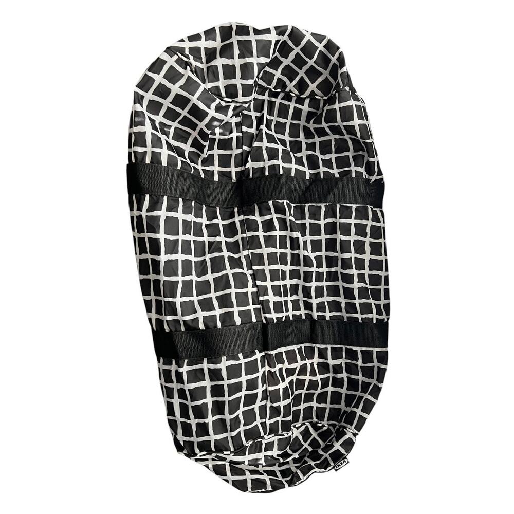 IKEA Knalla duffle bag black & white checkered carry on bag unisex gym bag - Picture 4 of 6